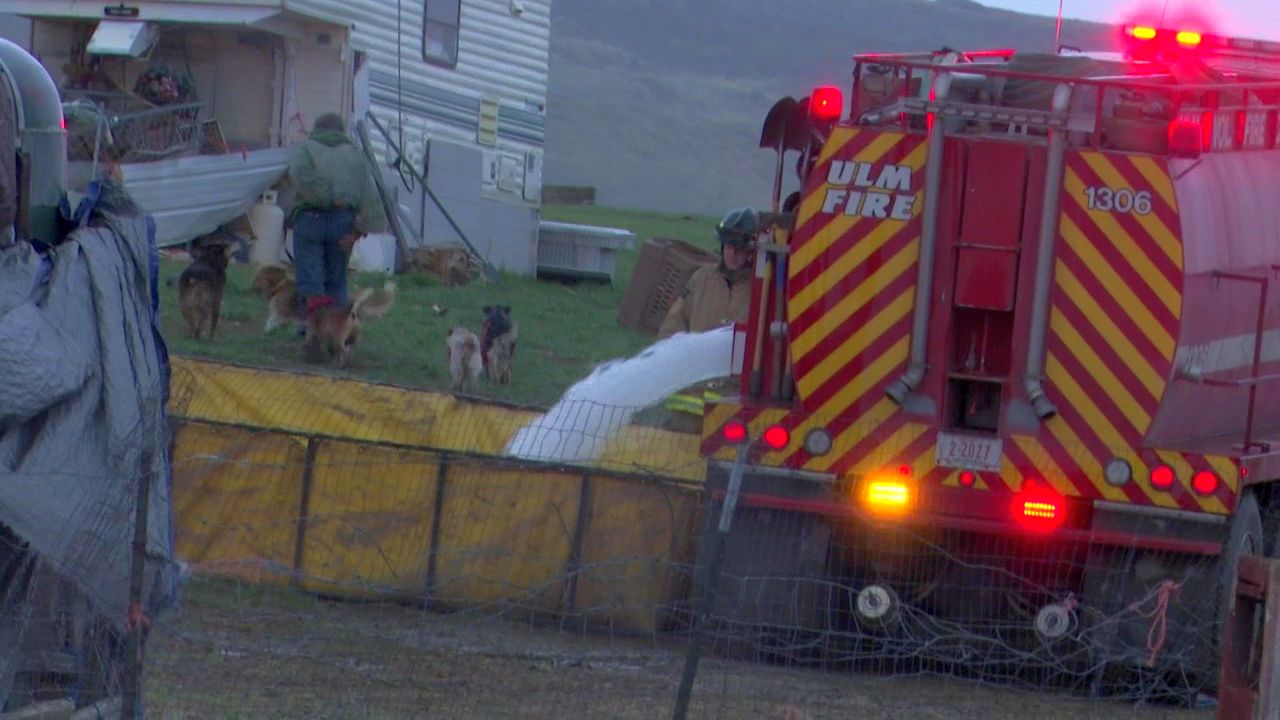 The fire was reported at 5:02 p.m. at 77 Wexford Lane