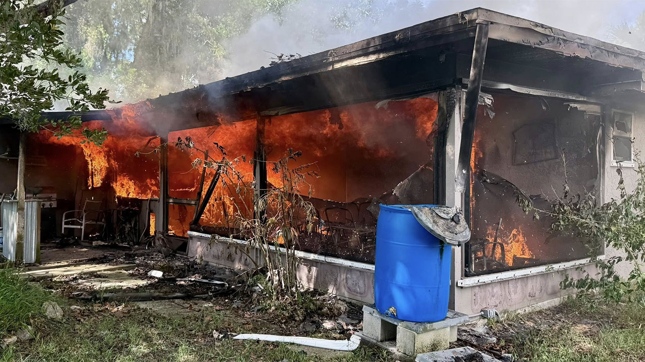 Authorities are investigating a house fire in the Lakewood Park community that left one person dead and displaced another adult and a dog on July 6, 2025.