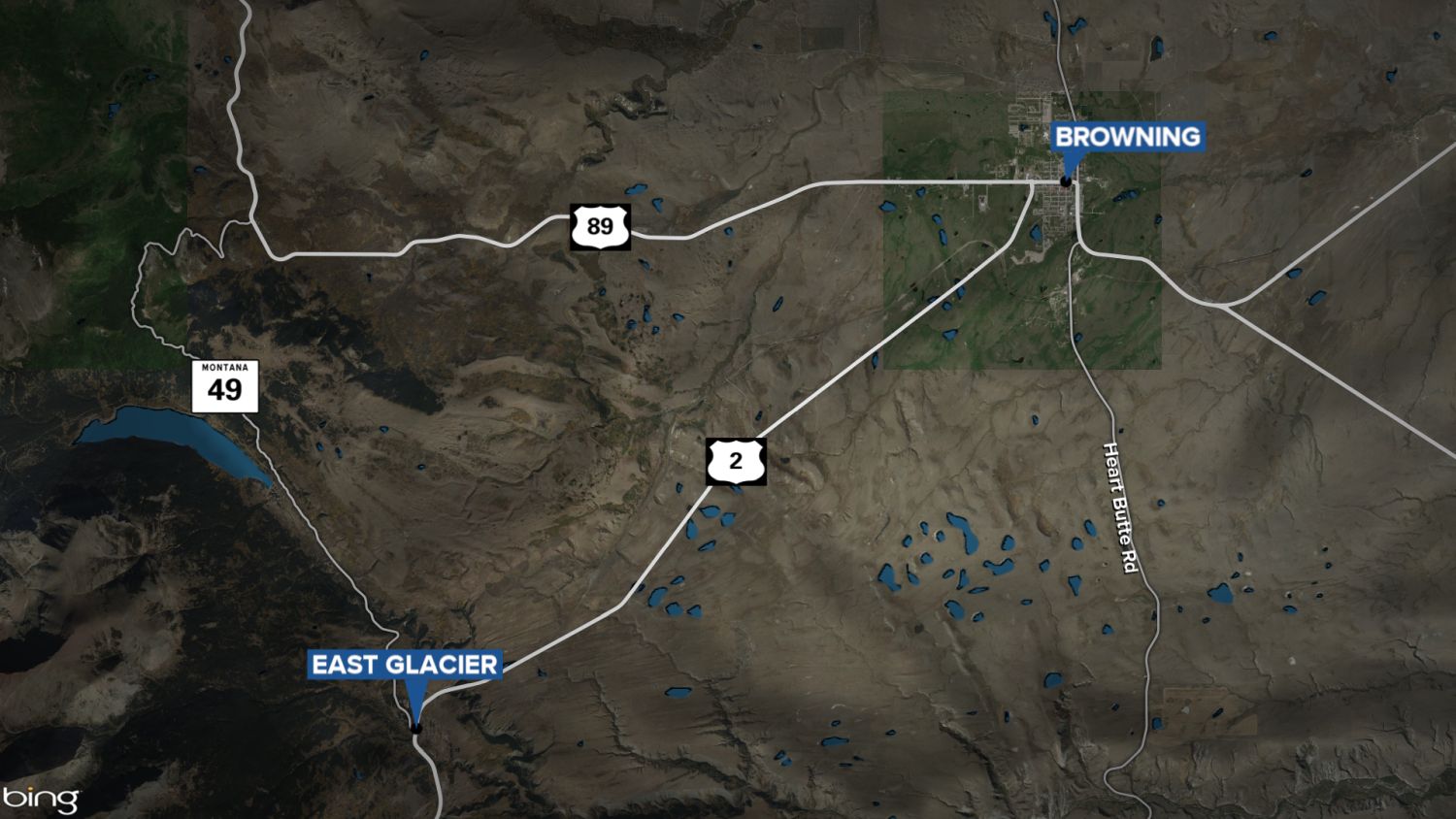 east glacier map