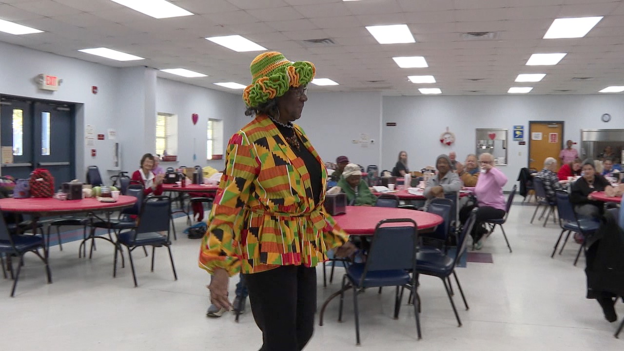 Zora Franklin on the runway for the Wakulla Senior Center Fashion Show