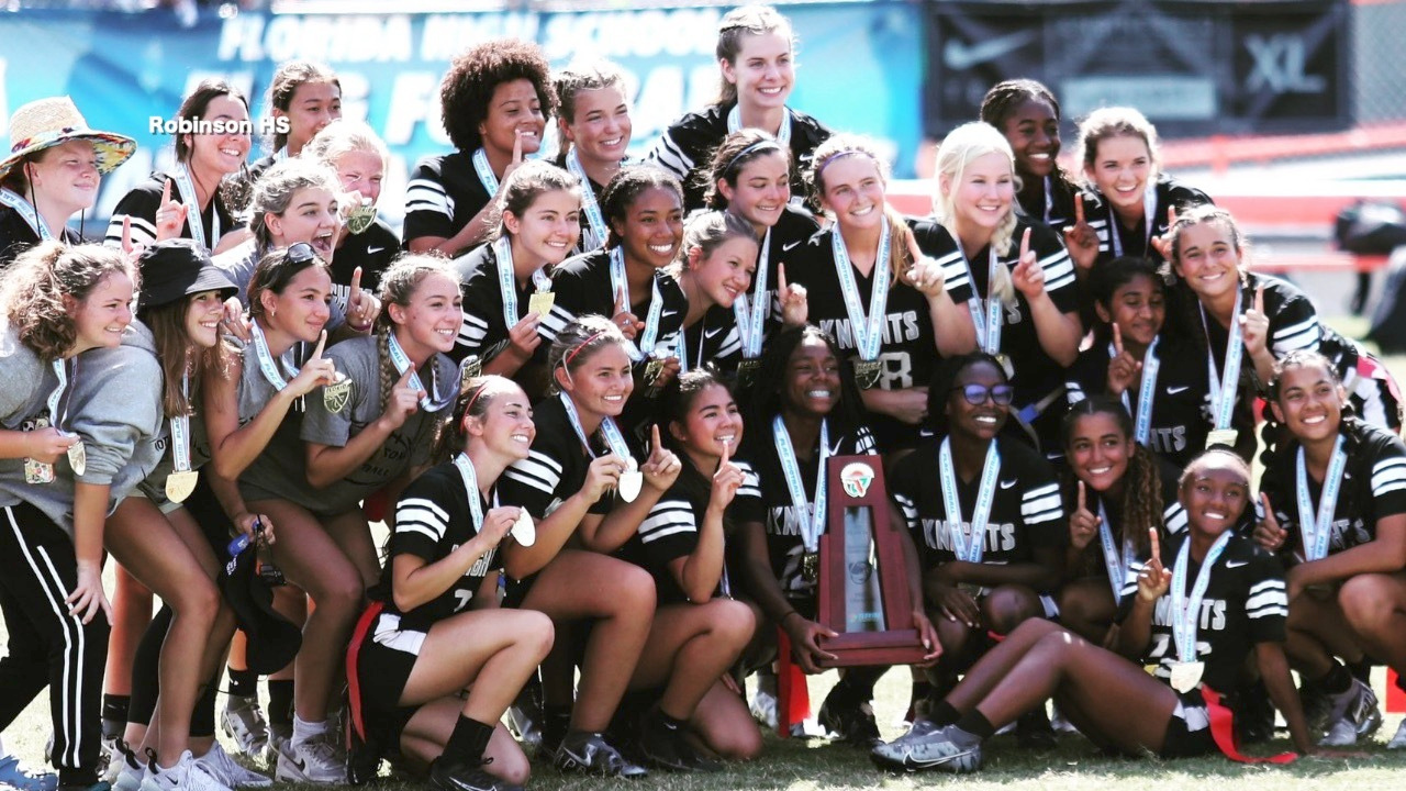 Robinson Girls Flag Football team captures 6th straight state title