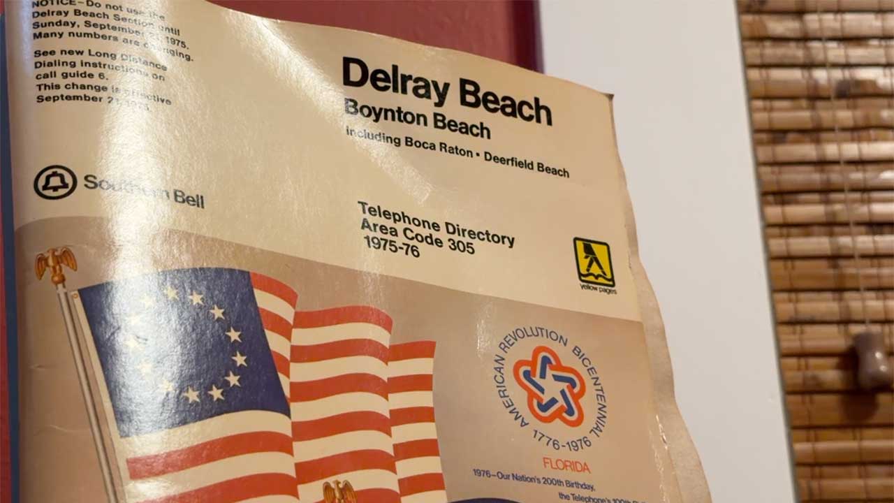 Among the items removed from a 1976 Delray Beach time capsule was this phone book.