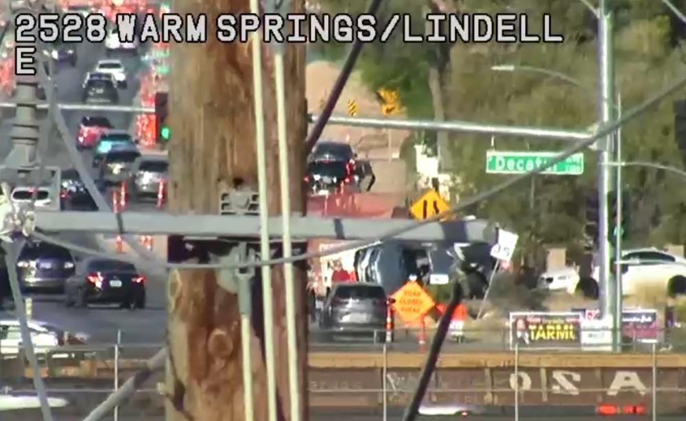 Rollover crash at Warm Springs and Decatur