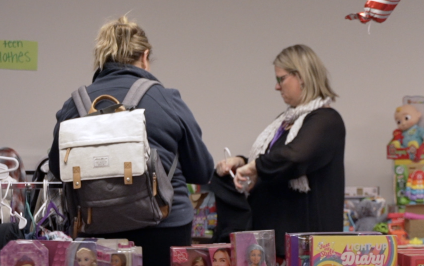 Foster parent searches for gifts