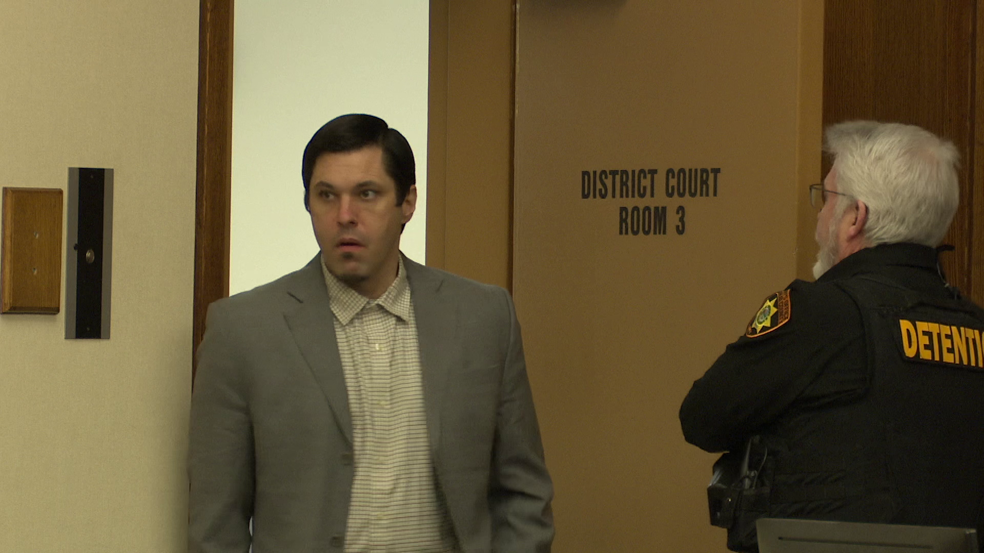 Derrick Jackson appearing in a Kalispell courtroom on April 7, 2025