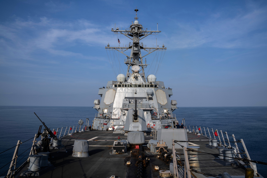View of the U.S.S. Gravely (DDG 107) destroyer.