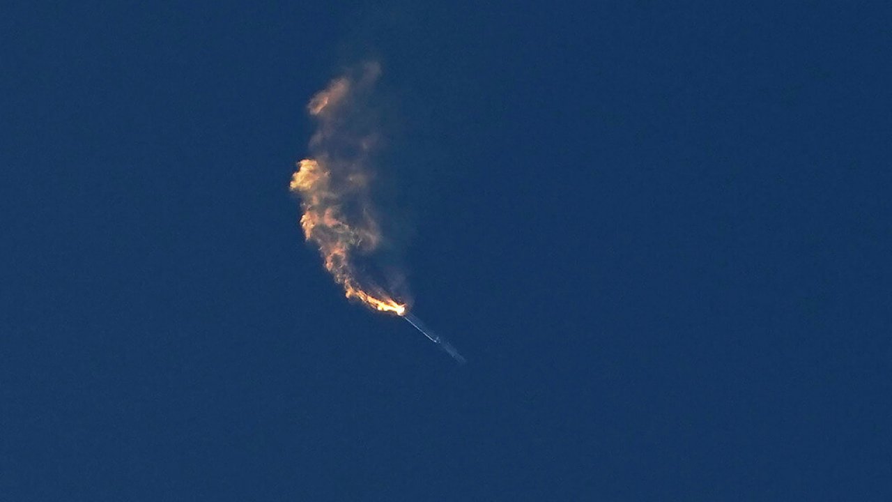 SpaceX's Starship rocket during a test flight in Texas