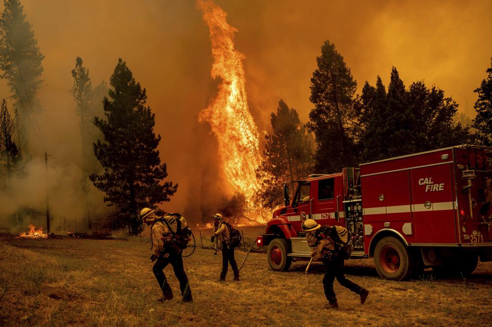 Oak fire in Mariposa County, Calif.
