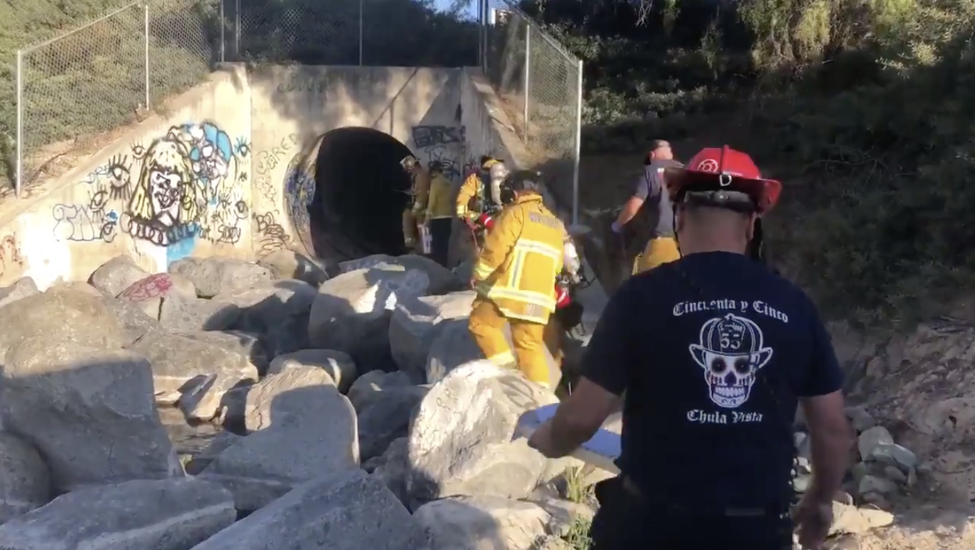 chula vista drainage tunnel fire
