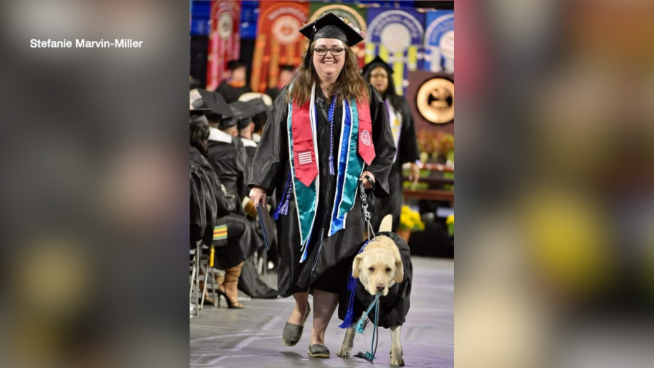 Service dog helps military sexual trauma survivor graduate college