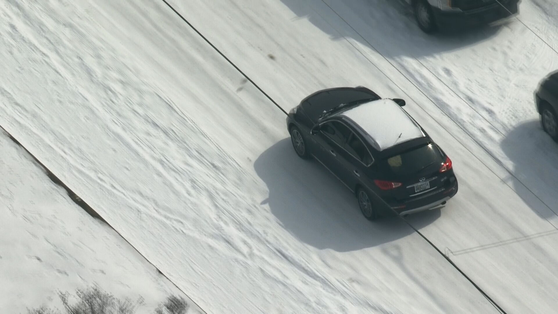 snow car and road