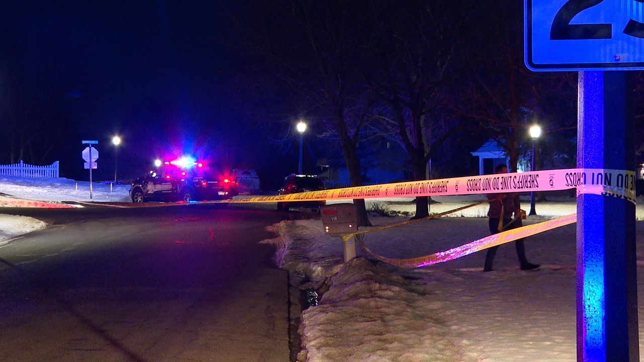 Crime scene taped by officers during Delta Township active violence incident