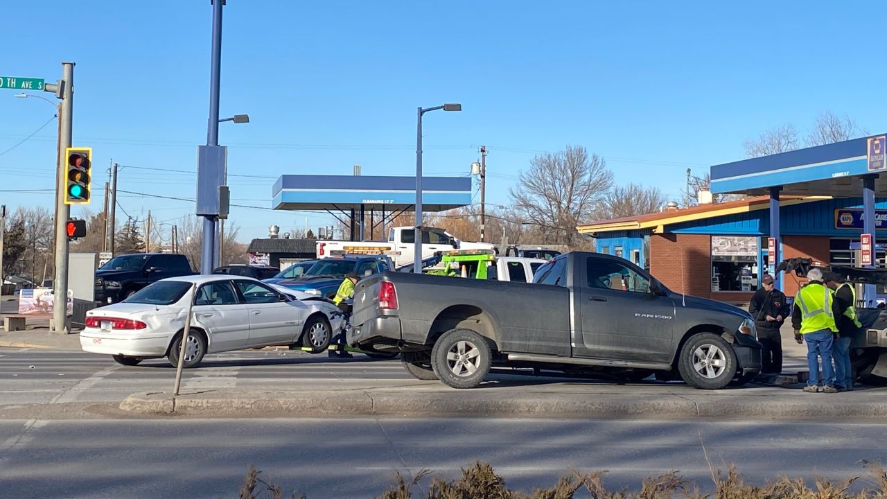 A multi-vehicle crash is slowing traffic in Great Falls.