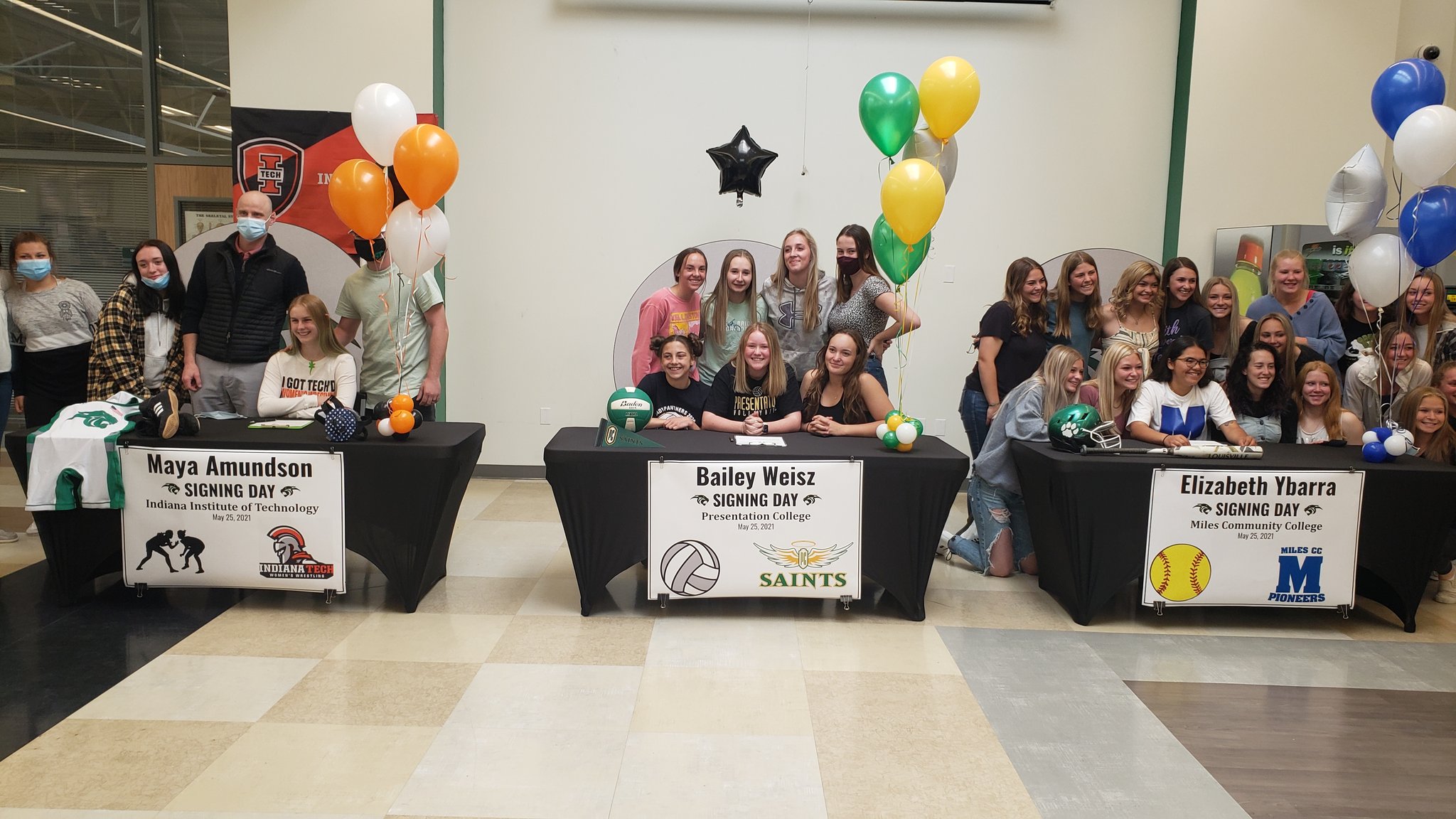 Three Belgrade athletes sign National Letters of Intent to play college sports