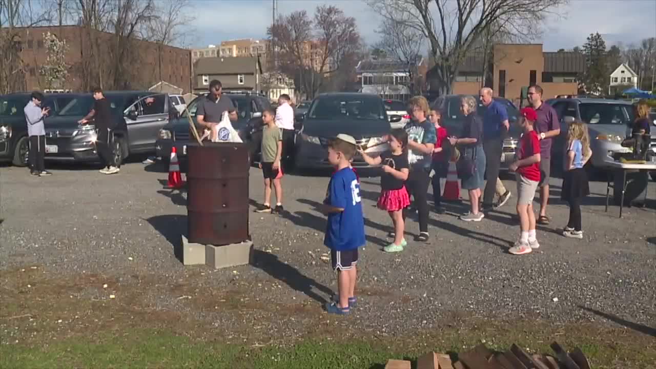 Pikesville fire company hosts safe chametz burning for Passover