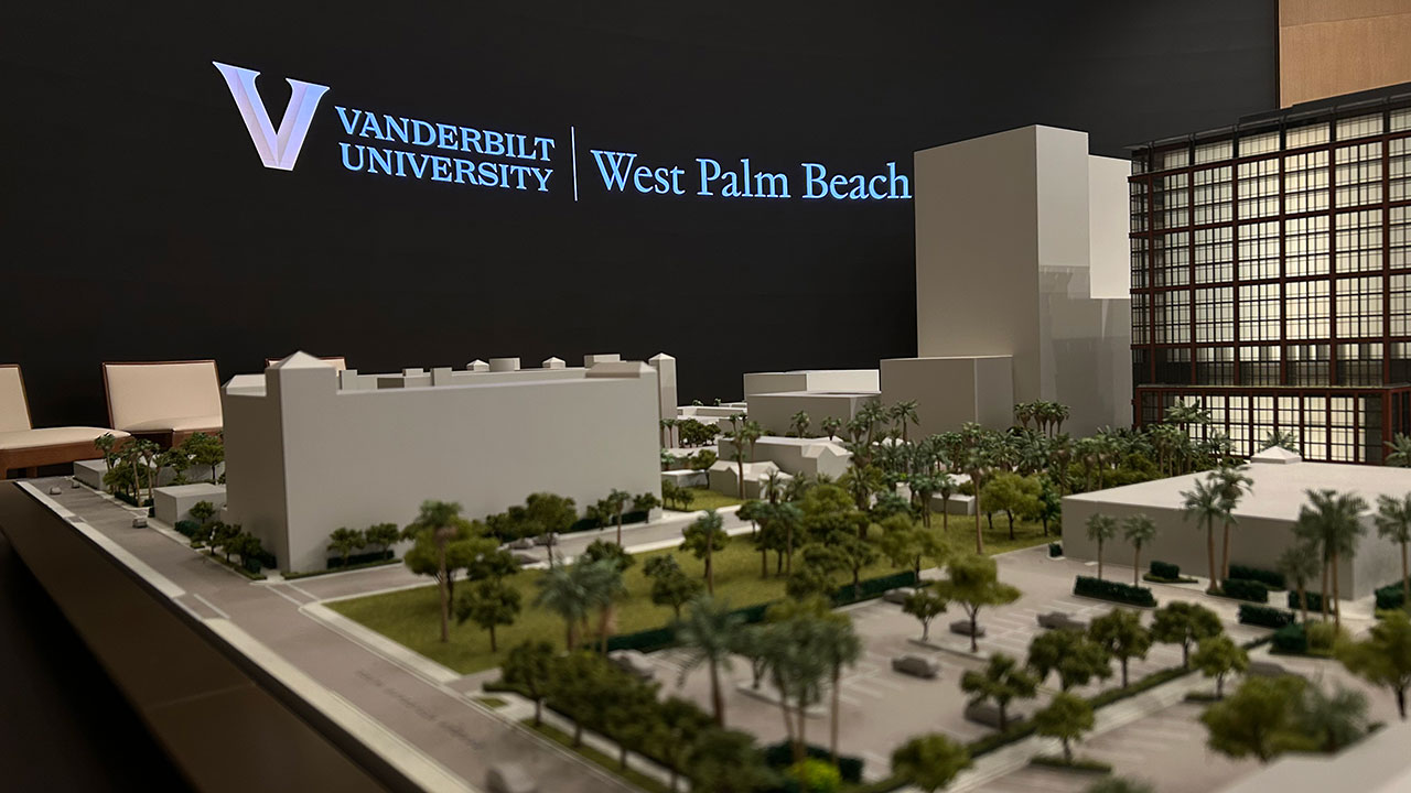 An artist rendering of Vanderbilt University's downtown campus in West Palm Beach.