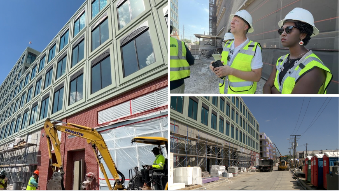 Gasworx development reaches new milestone as tallest residential building tops out