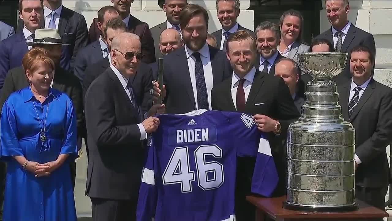 Tampa Bay Lightning meet President Biden