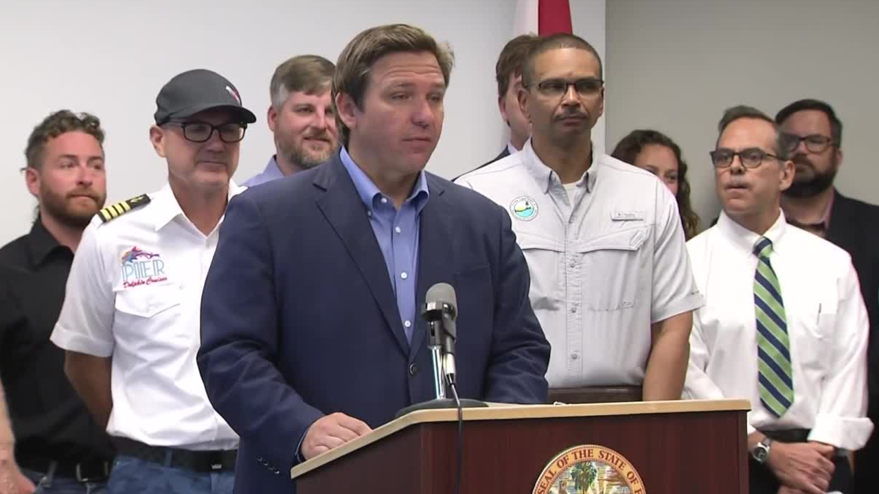 Florida Gov. Ron DeSantis holds an environmental news conference in St. Petersburg on July 21, 2021.jpg