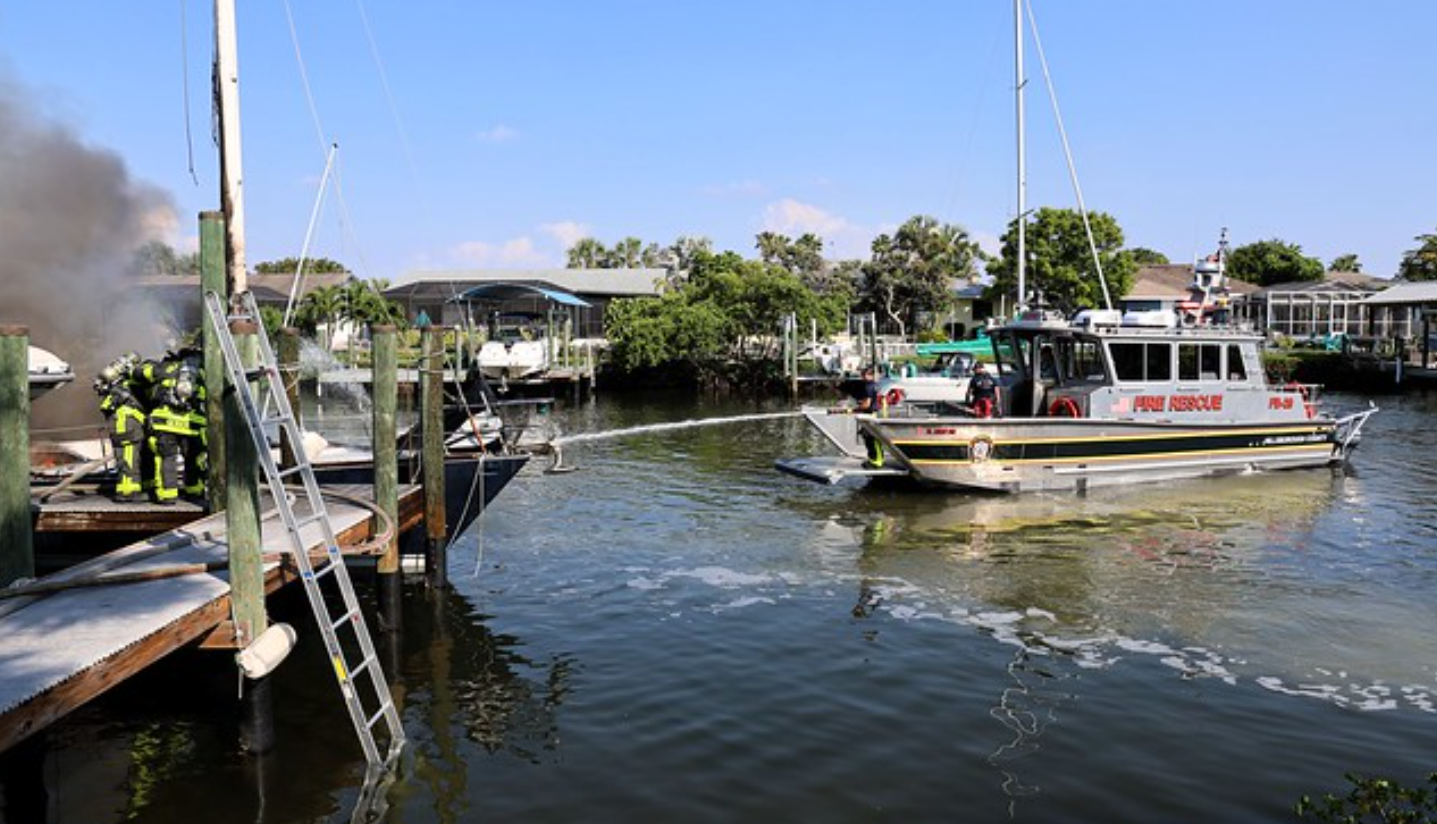 Apollo Beach sailboat fire