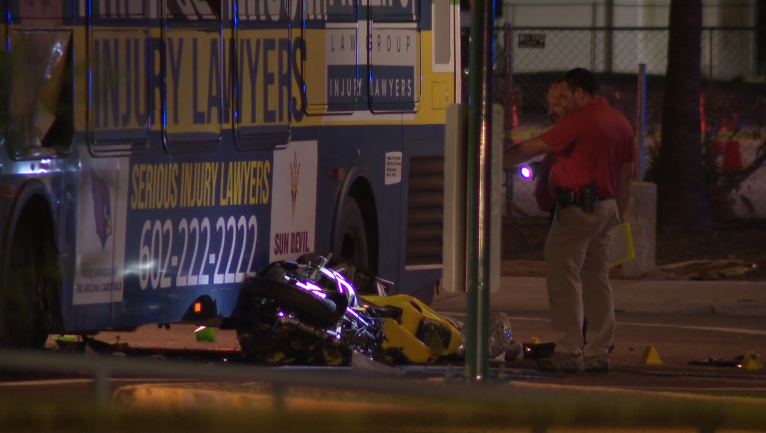Motorcyclist killed in crash with Valley Metro bus in Phoenix