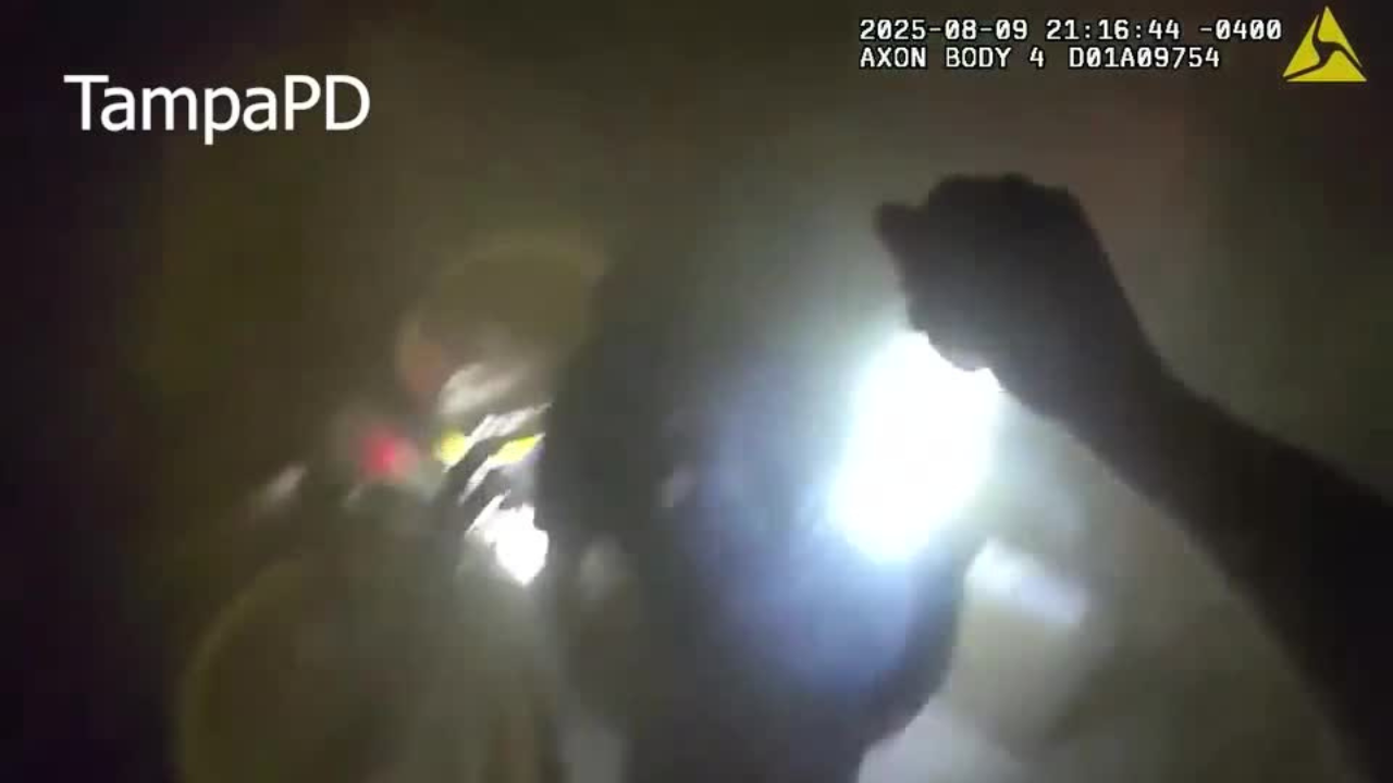 Man rescued from burning home body camera video