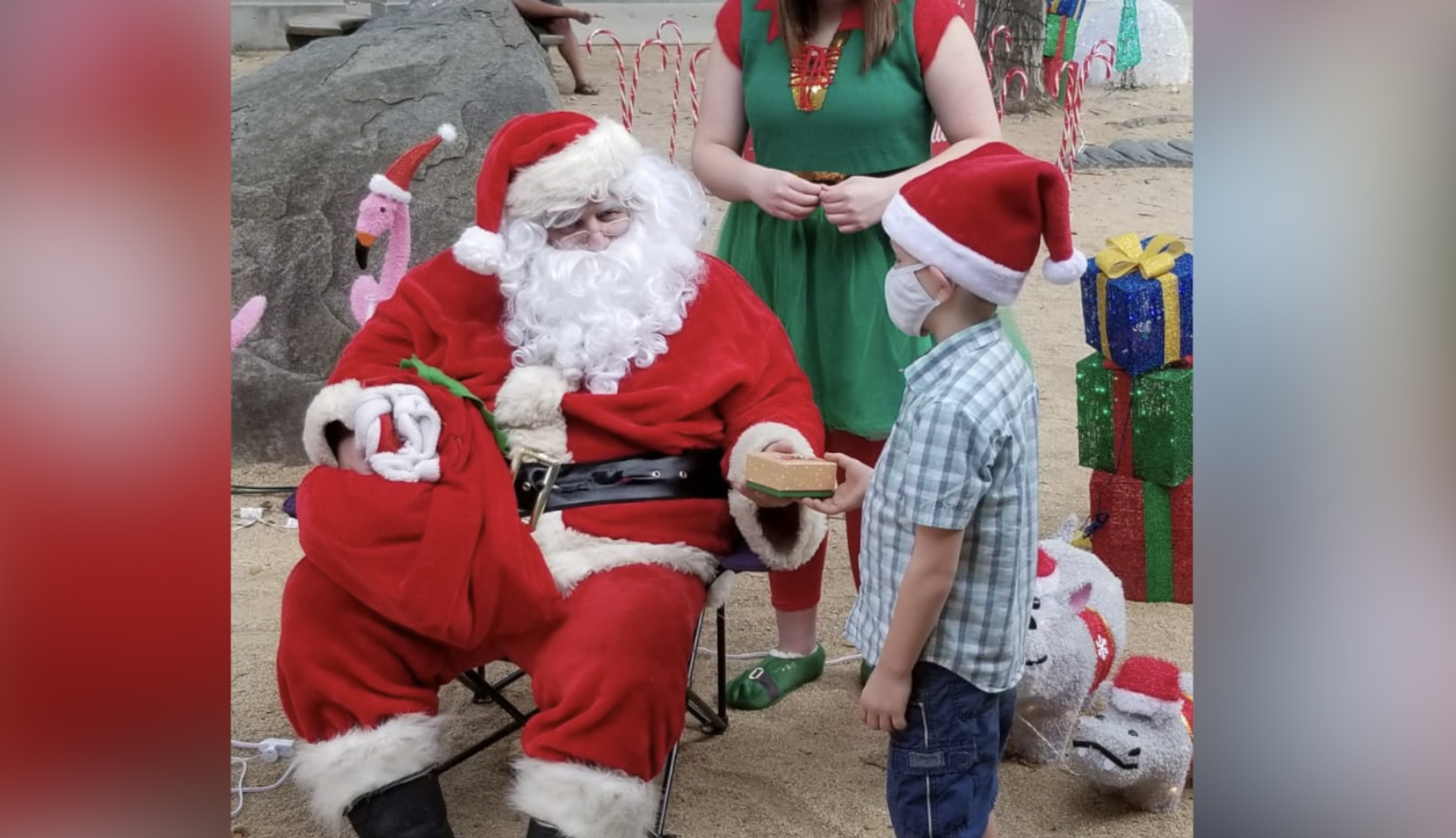 "Seanta Clause" gives gifts and food to hundreds of families every year