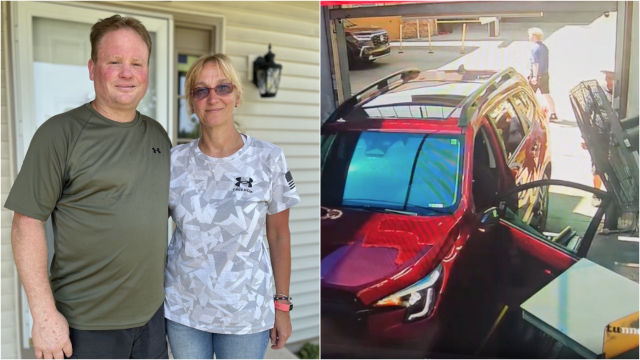 Door nearly ripped off at car wash, now Kenosha couple can't get their car back