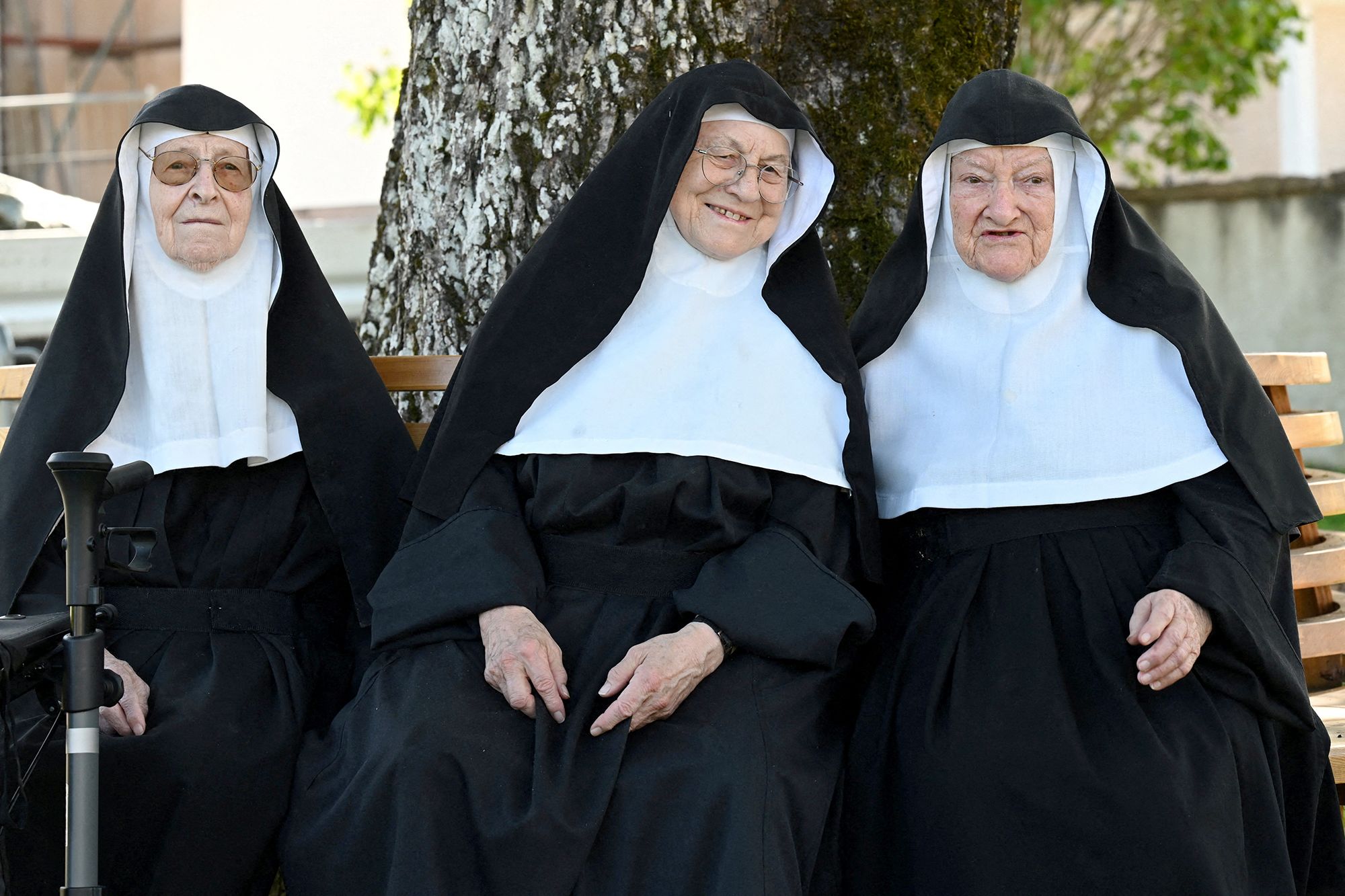 Nuns Regina, 86, Rita, 81, and Bernadette, 88, broke back into their former convent in September.