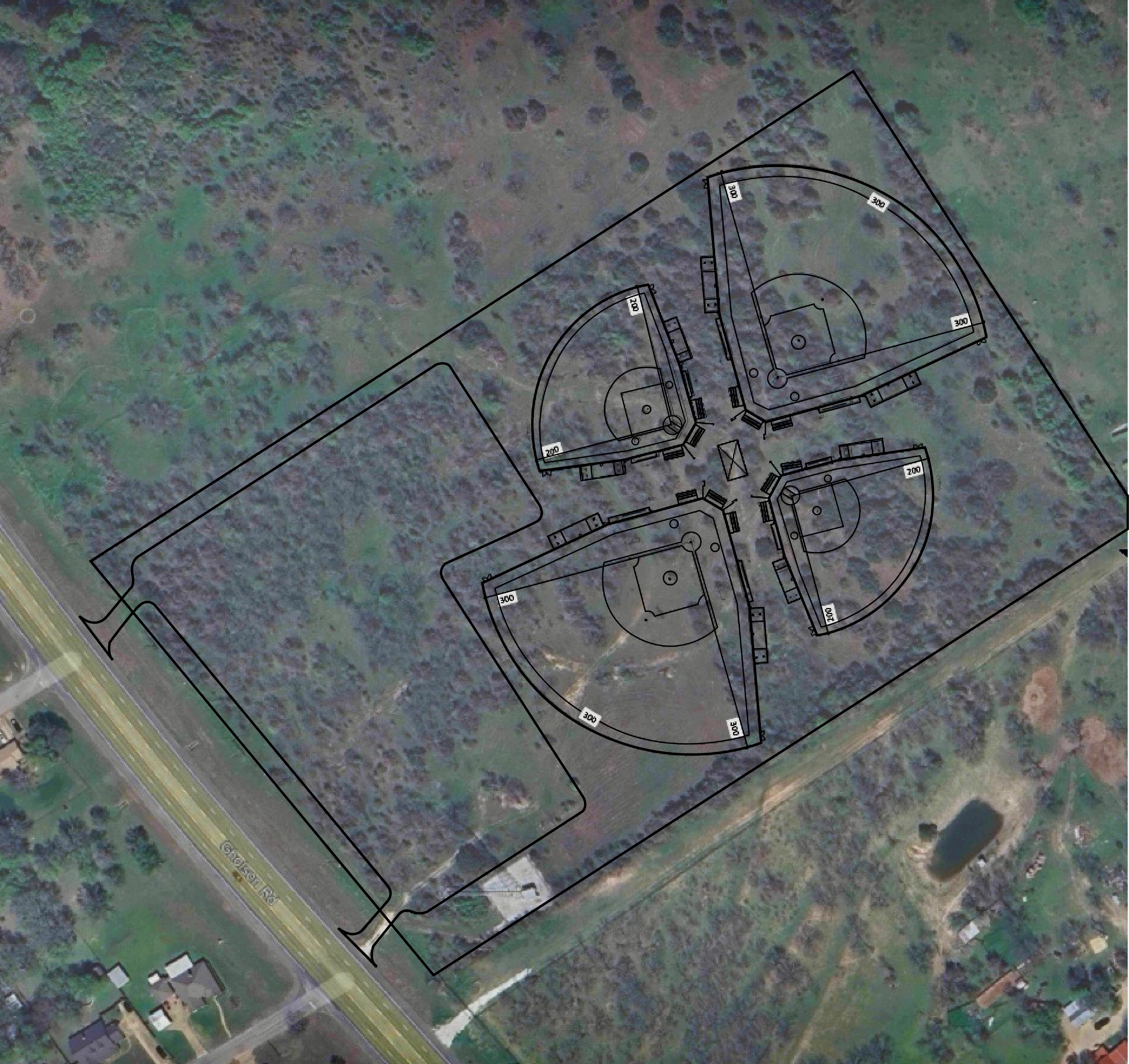 Chalk Bluff Baseball Complex Rendering