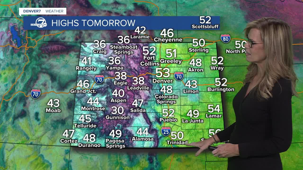 Highs on Sunday