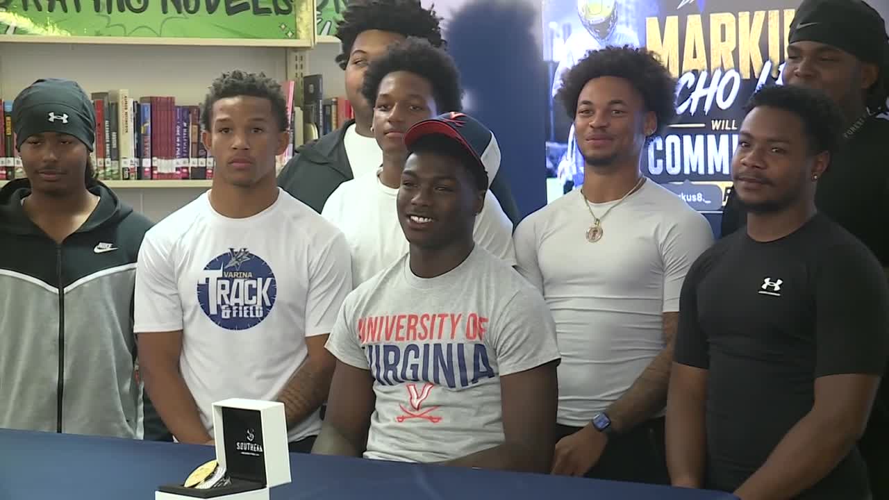 Varina wide receiver Markus Ocho Lewis verbally commits to UVA