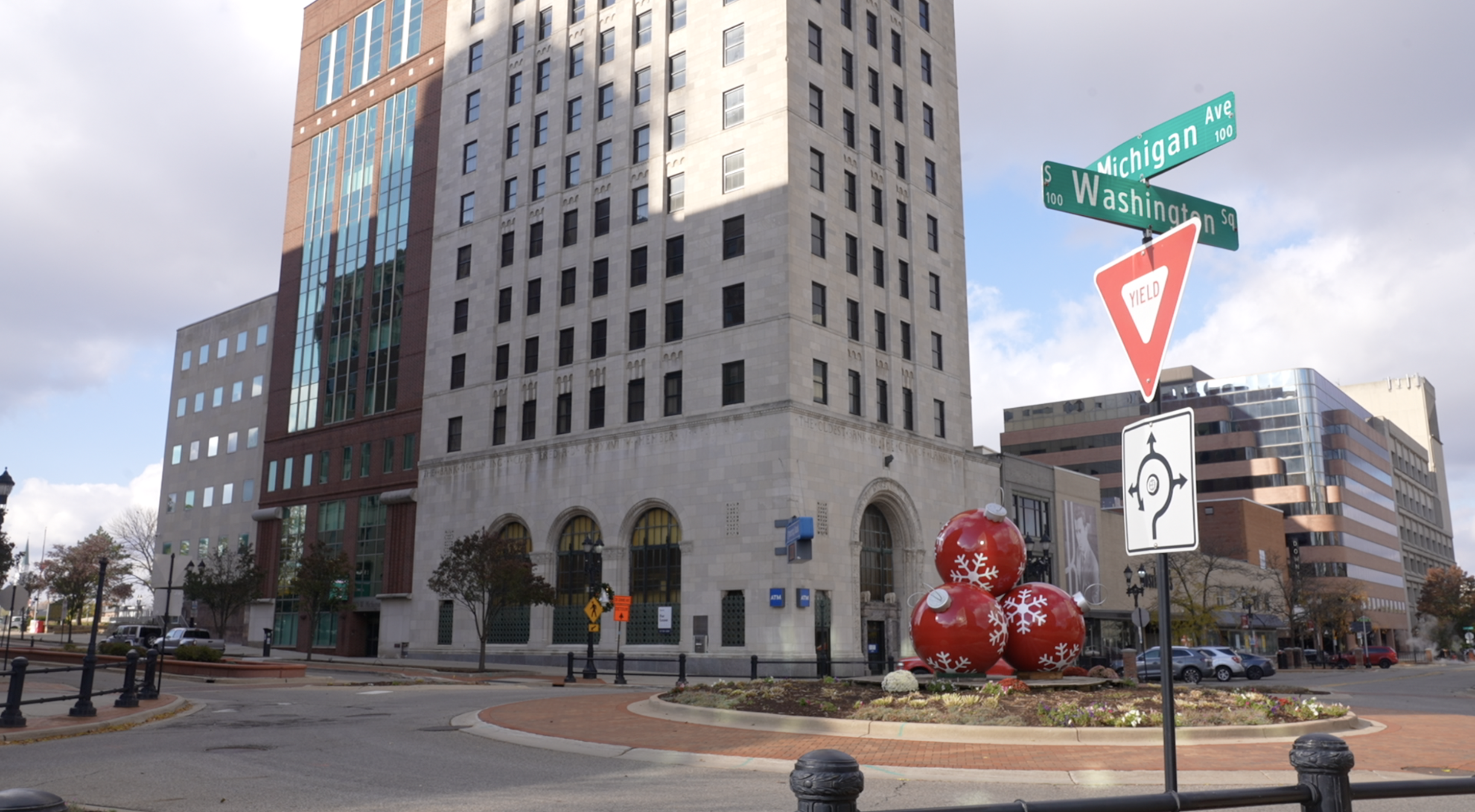 Big Red Ball ornaments