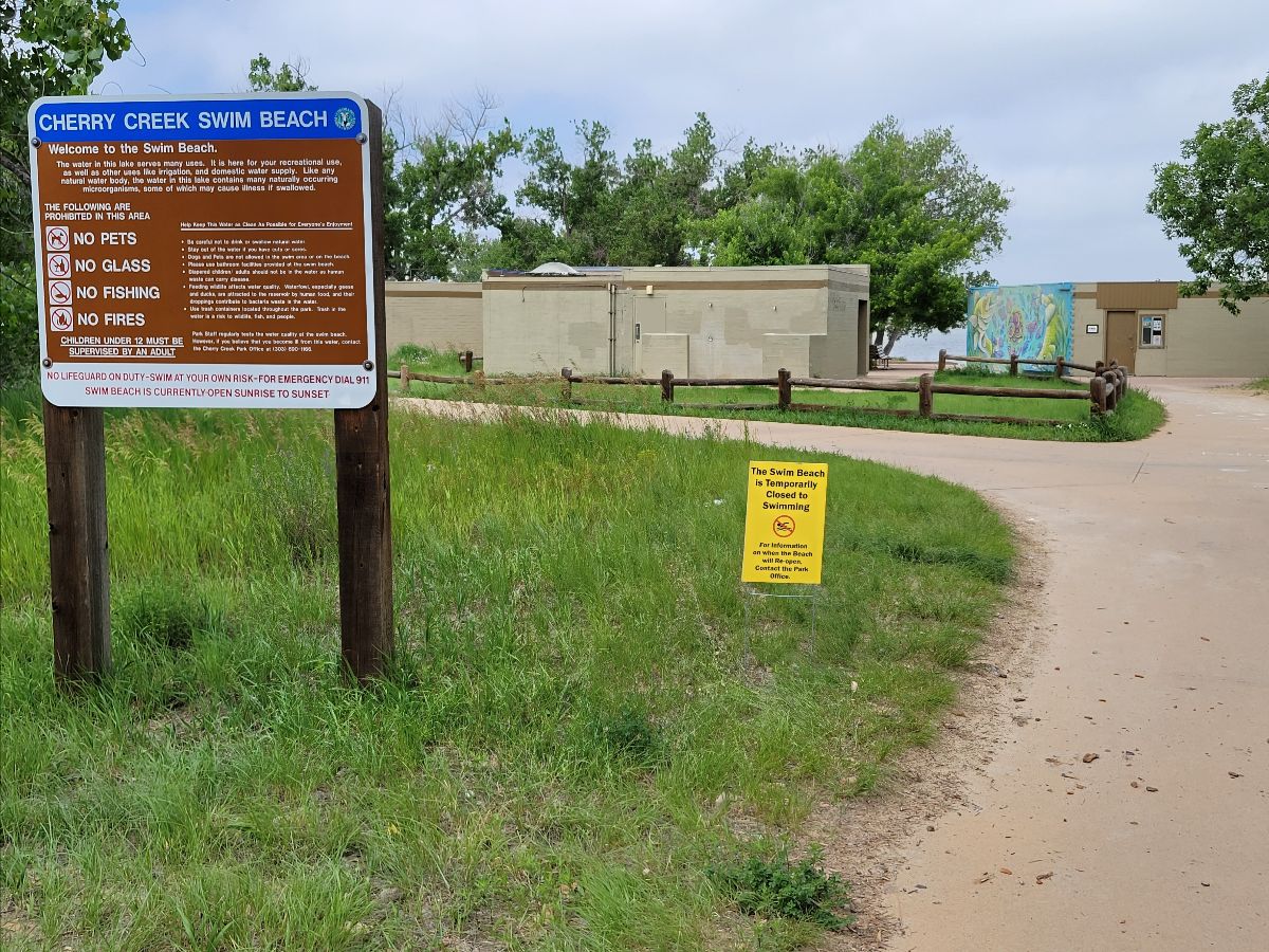cherry creek swim beach closed.jpg