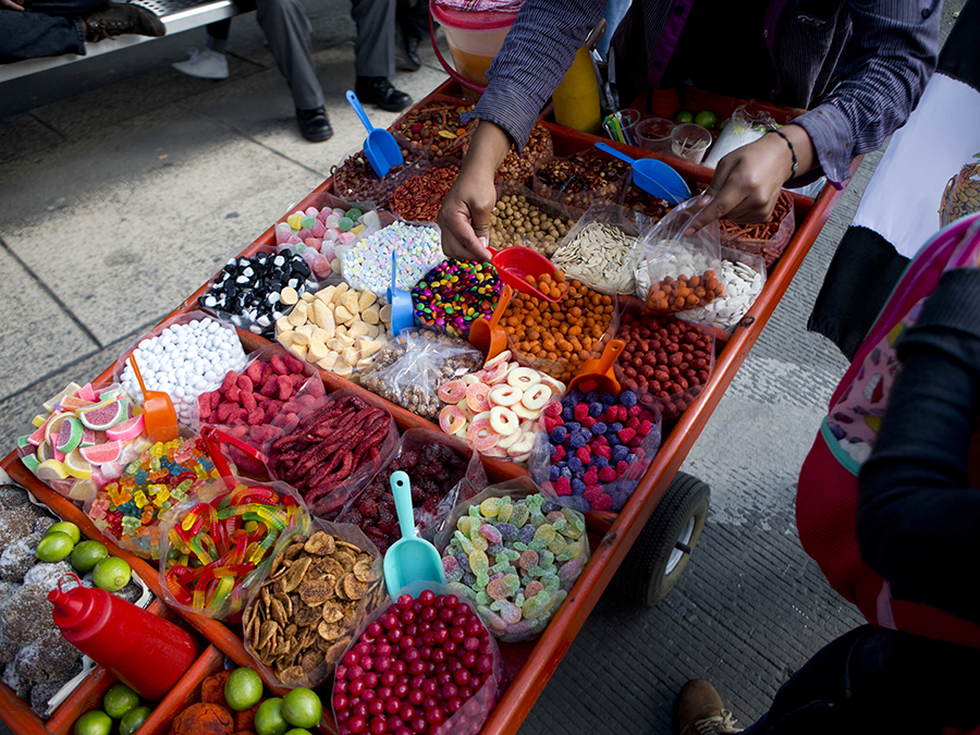 Mexico candy street vendor snacks