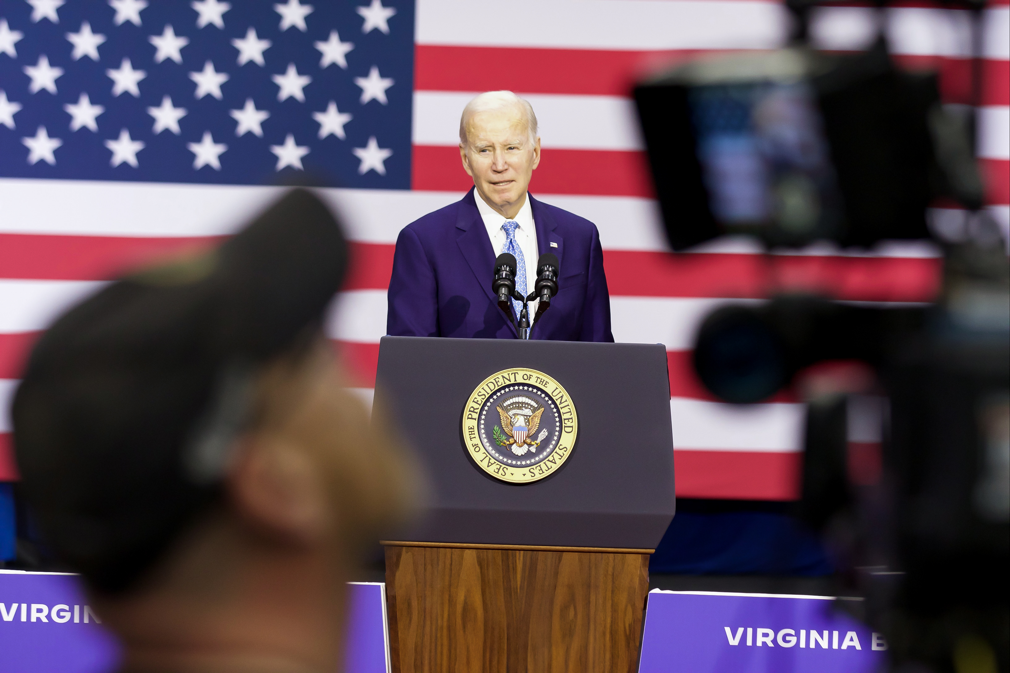 Biden speaks at Kempsville Rec Center in Virginia Beach