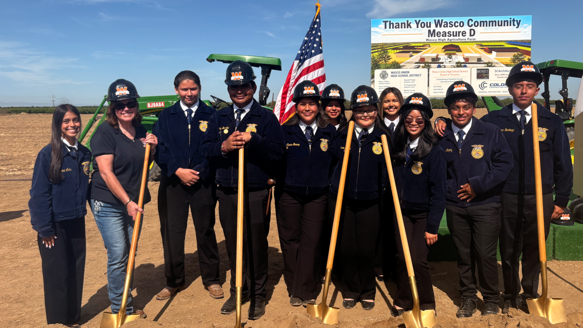 Wasco High School breaks ground on new ag farm funded by bond measure passed in 2024