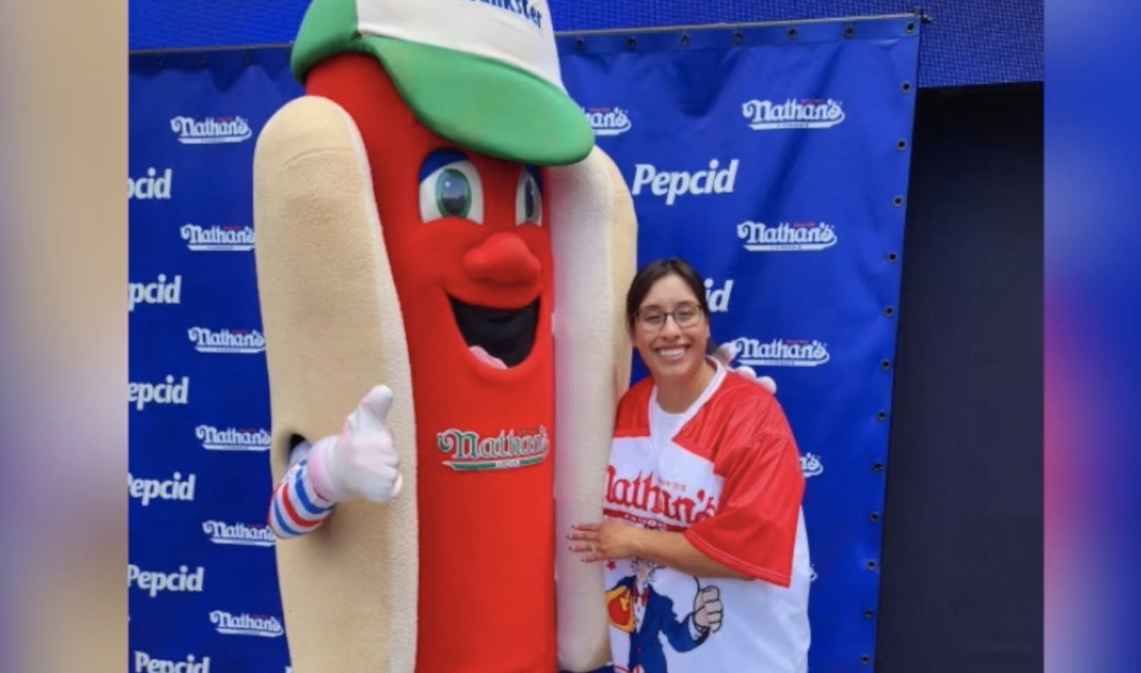 glizzy lizzy salgado with hot dog muppet