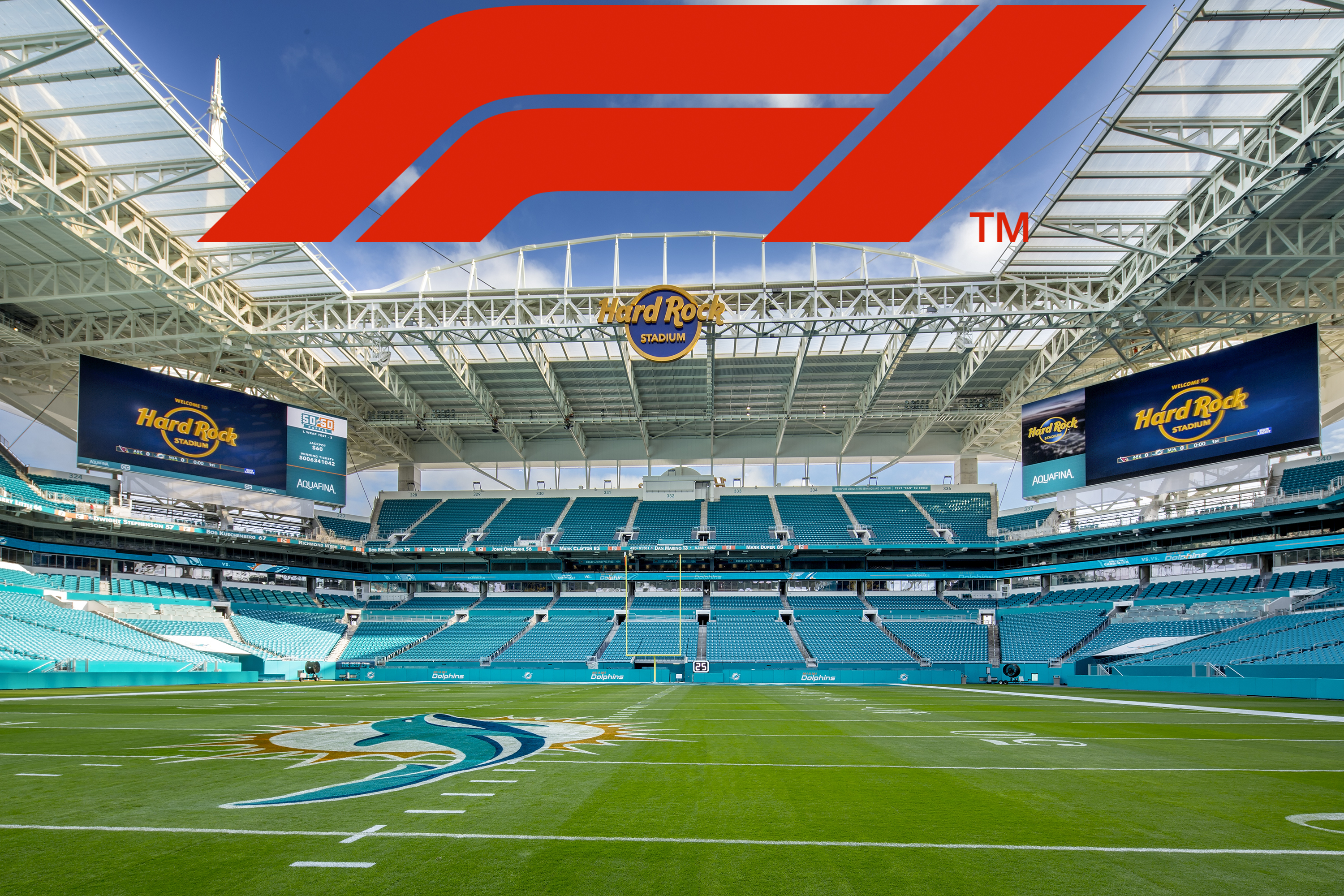 Formula One logo at Hard Rock Stadium
