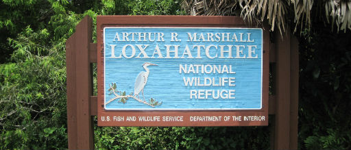 Arthur R. Marshall Loxahatchee National Wildlife Refuge sign
