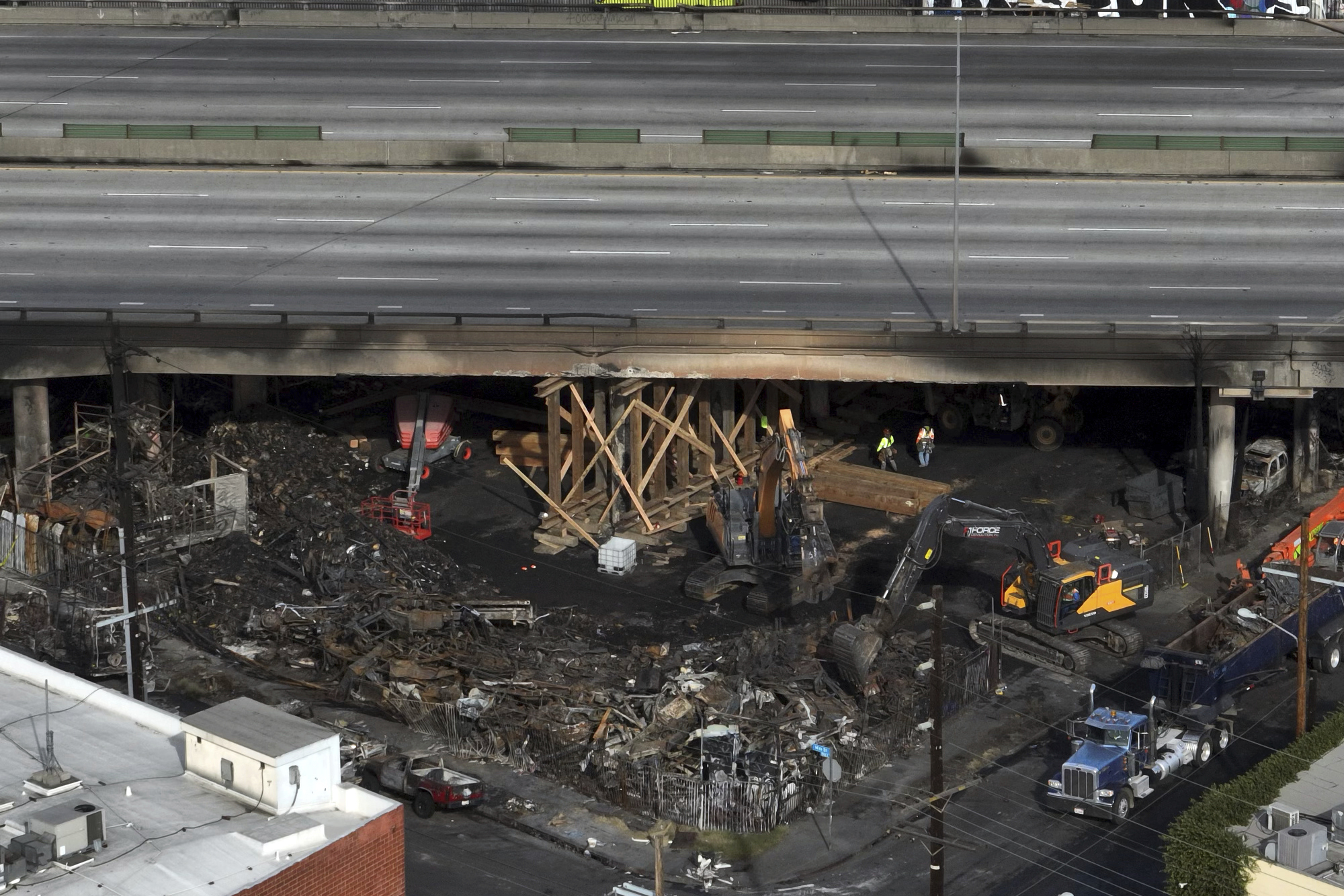 Freeway Fire Los Angeles