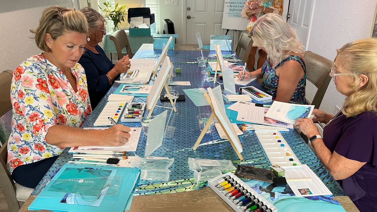 Painting, writing and meditation all wrapped into one therapeutic experience in St. Pete