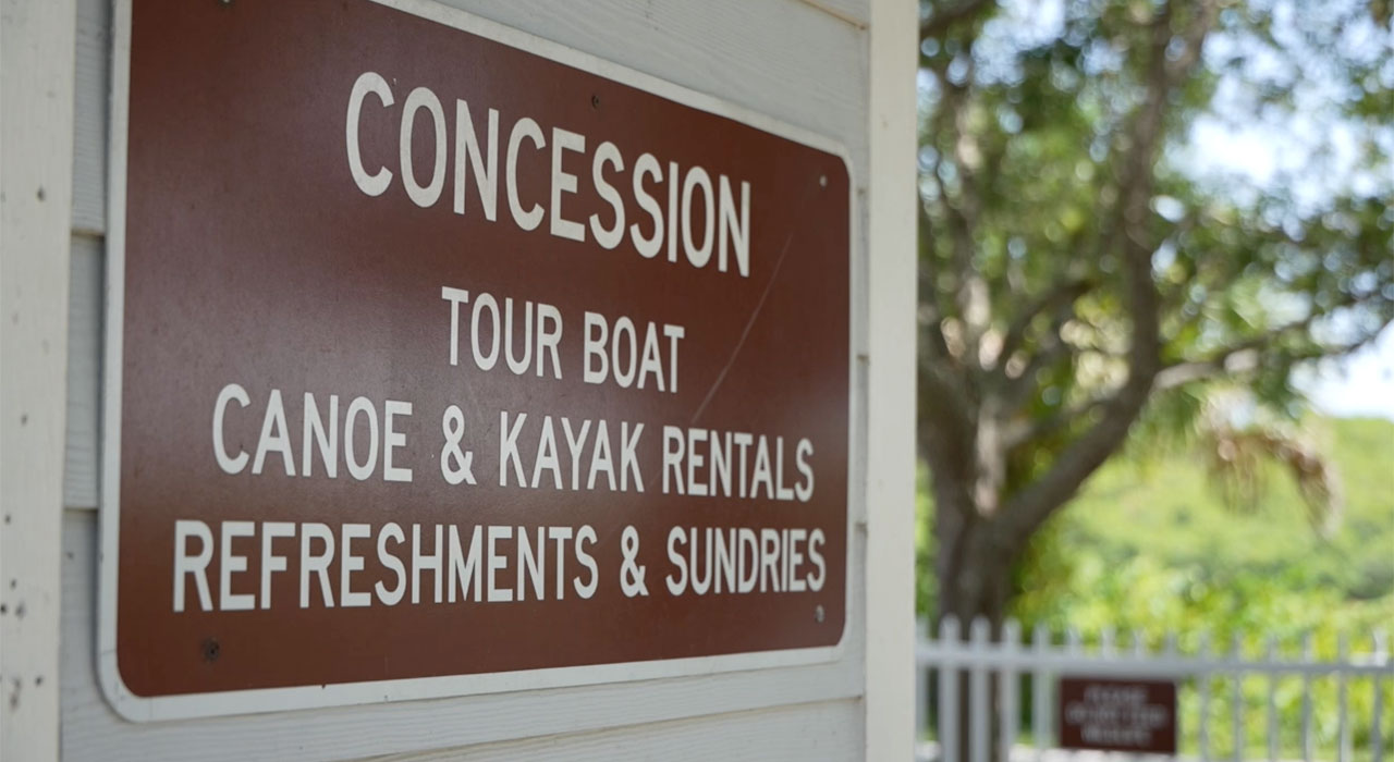 Jonathan Dickinson State Park concession sign 