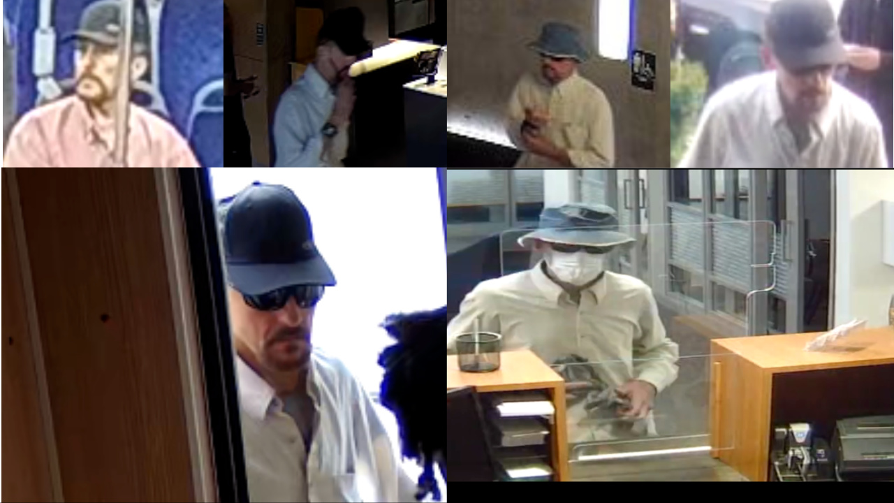 FBI looking for suspected bank robber, offers $5000 reward. 