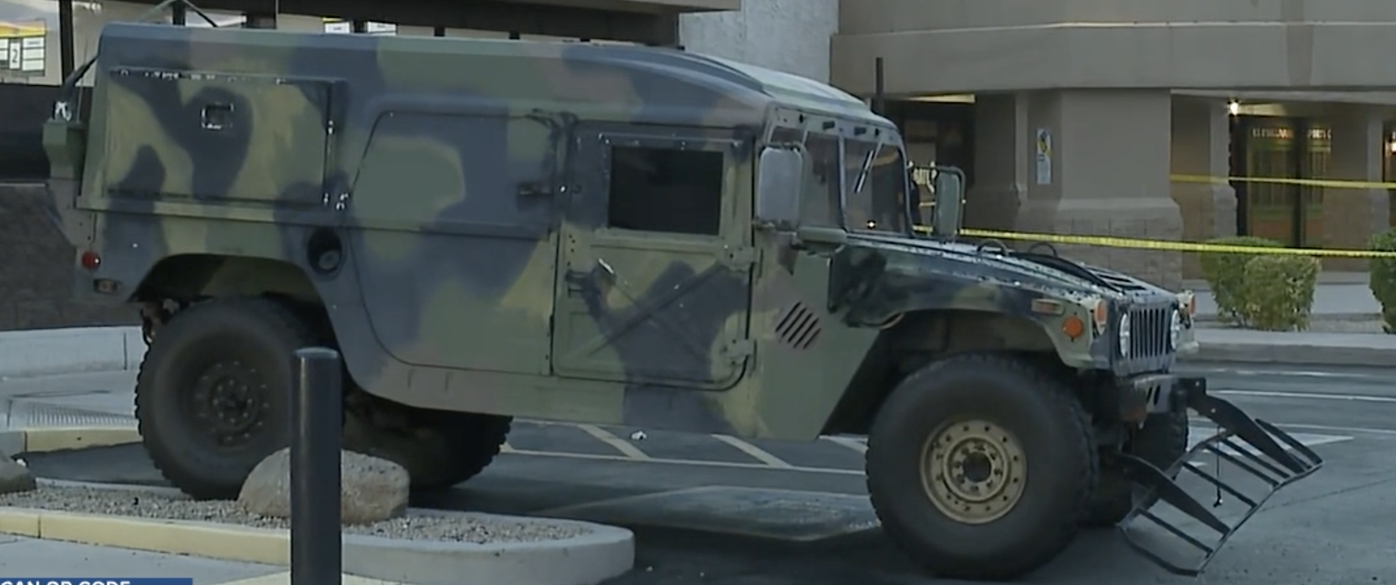 PD crash military style vehicle