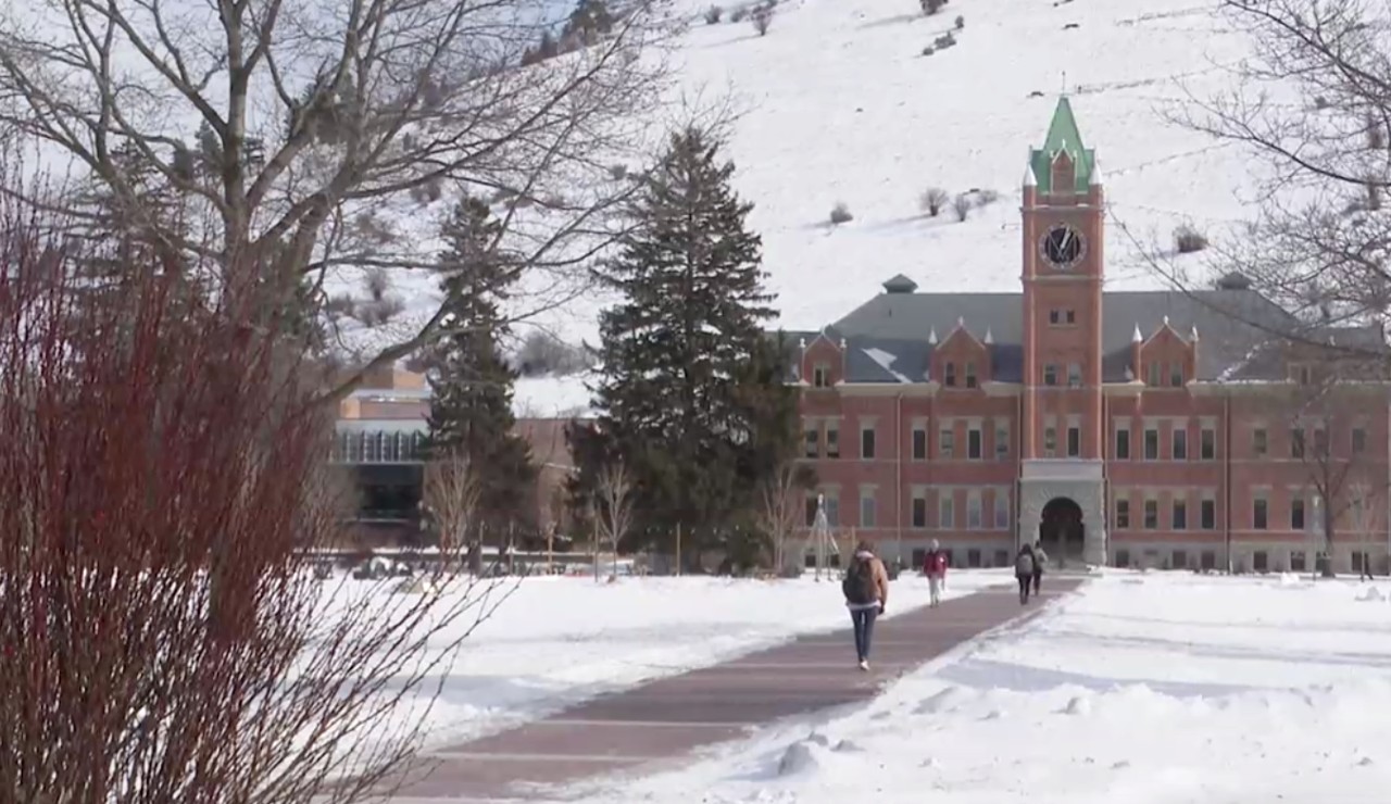 University of Montana Campus Winter Snow