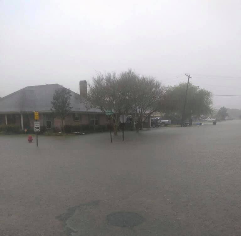 Flooded street Bayou Vista