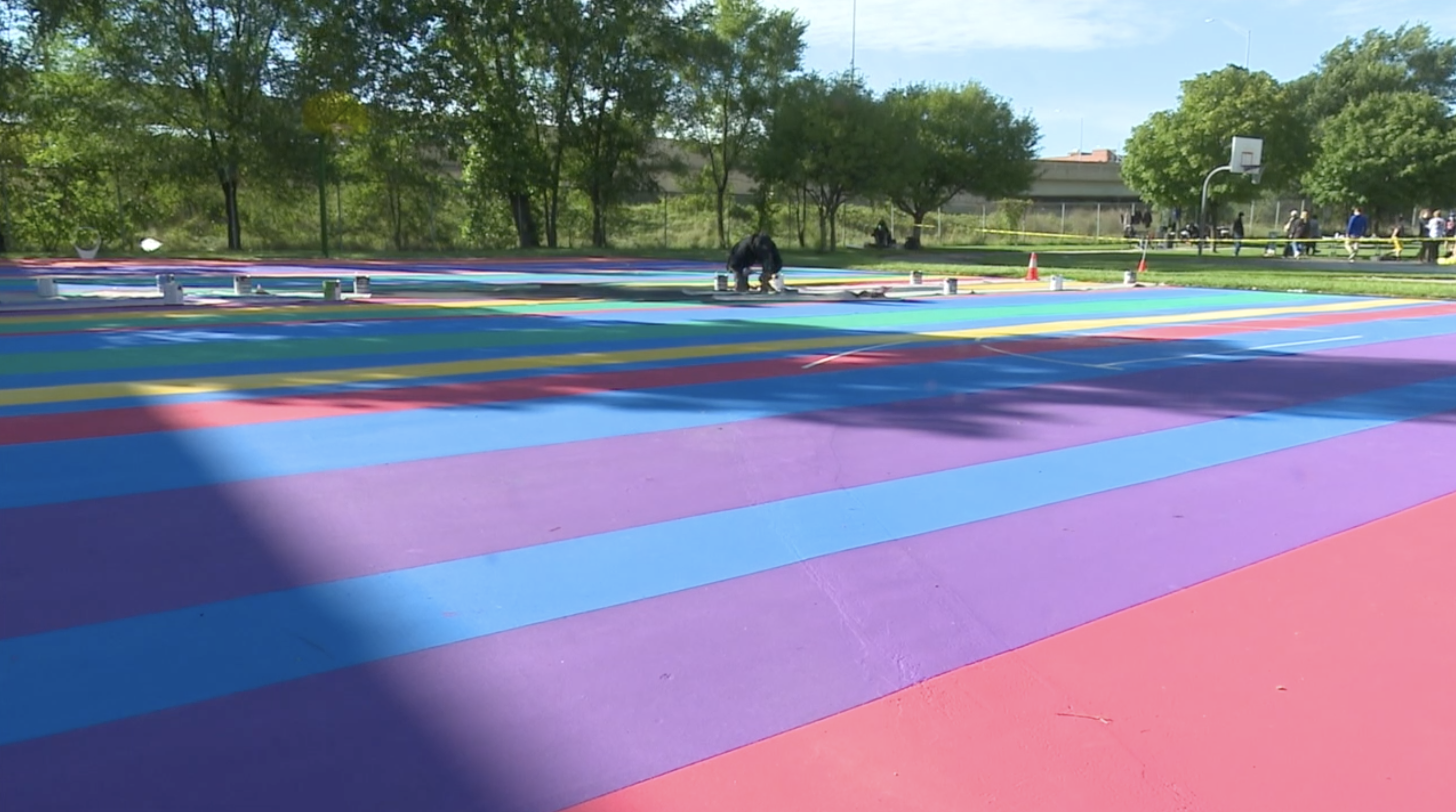 ArtPrize artist restores Heartside Park basketball court 