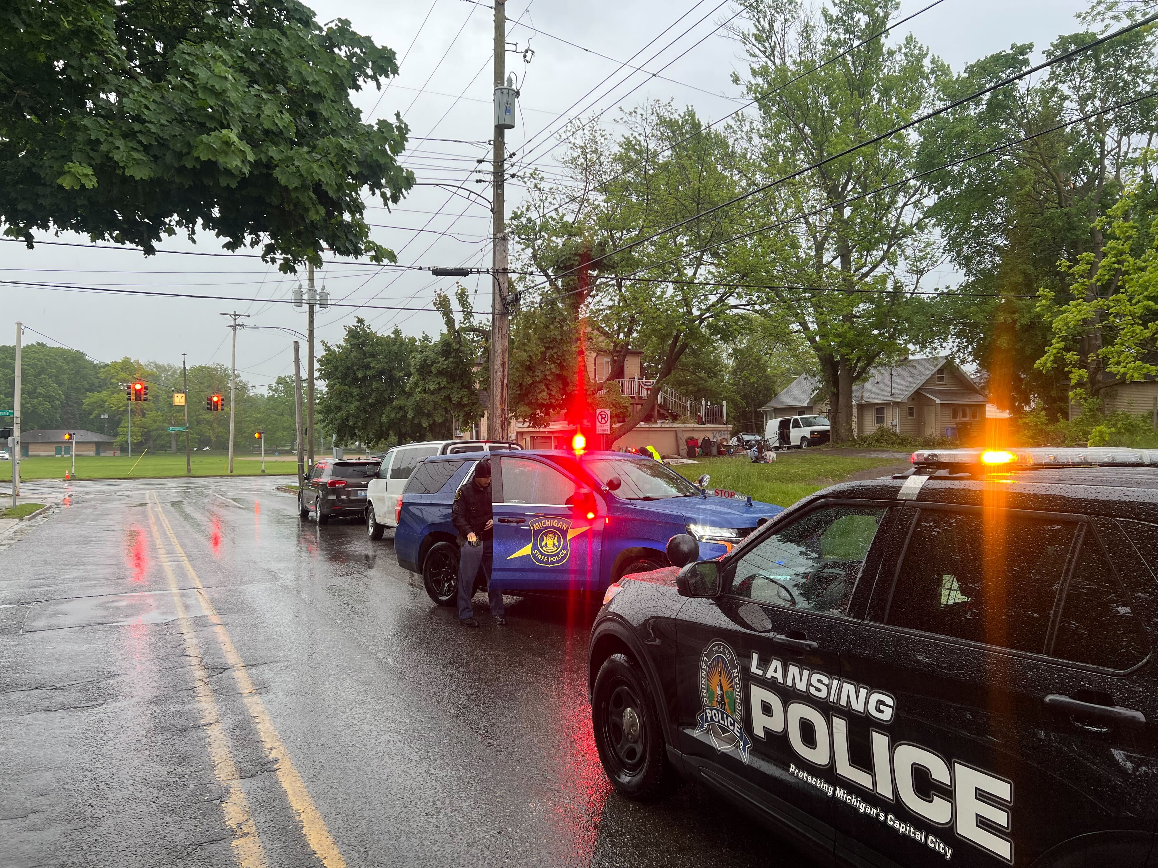 Large police presence on Pennsylvania Avenue and Baker Street in Lansing