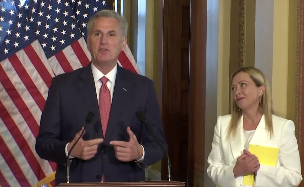 Kevin McCarthy with Italian Prime Miniter Georgia Meloni